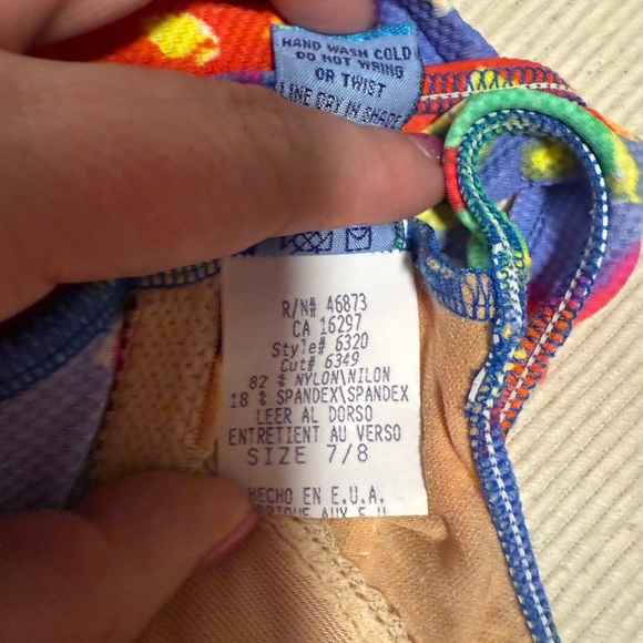 Red and Purple One Piece Swimsuit with Cover up Skirt - Picture 8 of 11